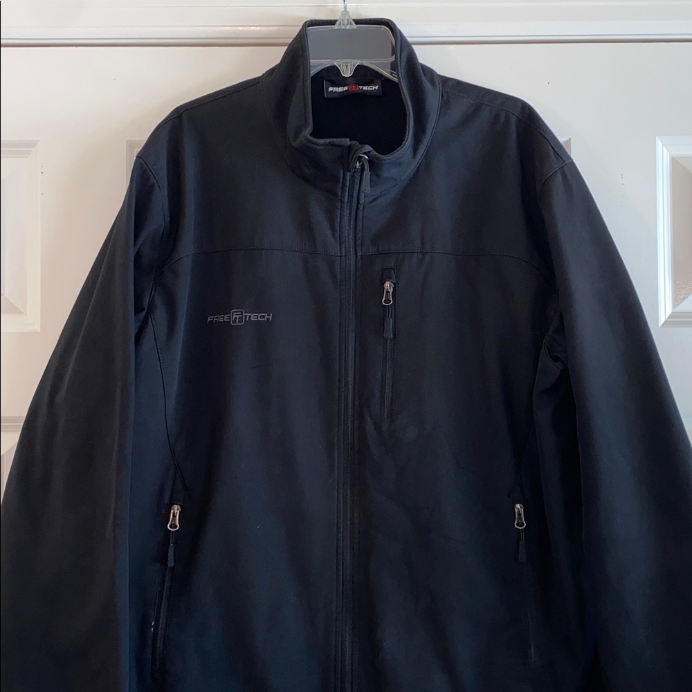 Black FreeTech Jacket w/ Zippers size XL - Picture 2 of 6